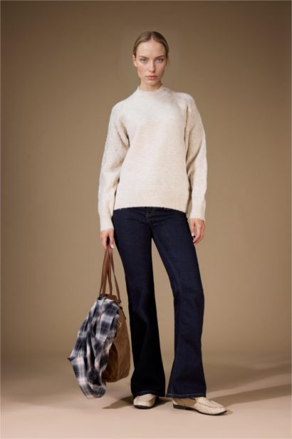 Regular Fıt Bisiklet Yaka Triko Kazak