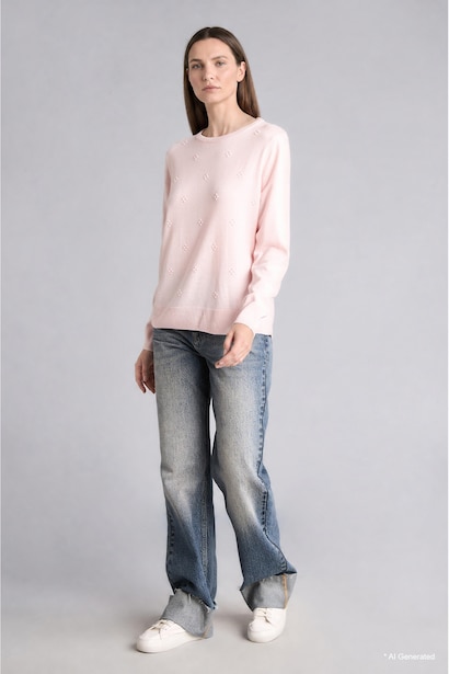 Regular Fit Basic Knitted Crew Neck Sweater
