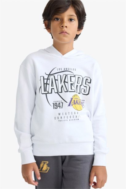 NBA Los Angeles Lakers Kapüşonlu Sweatshirt Erkek Çocuk