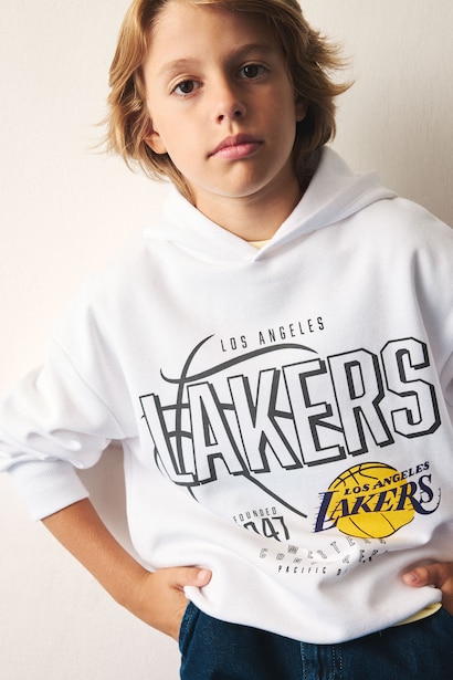 Regular Fit NBA Los Angeles Lakers Licensed Hooded Sweatshirt