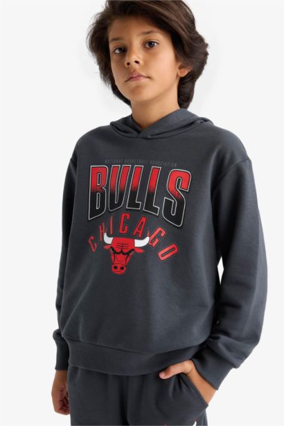 NBA Chicago Bulls Kapüşonlu Sweatshirt Erkek Çocuk