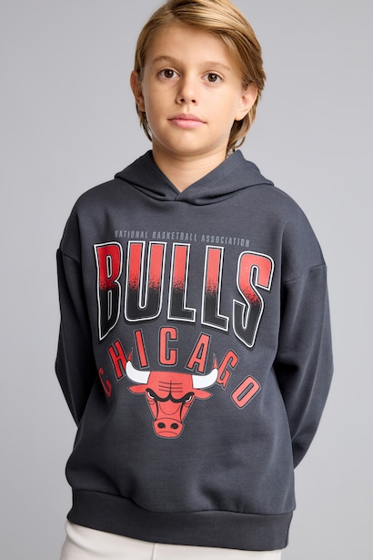 NBA Chicago Bulls Kapüşonlu Sweatshirt Erkek Çocuk