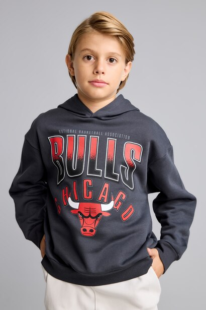 NBA Chicago Bulls Kapüşonlu Sweatshirt Erkek Çocuk
