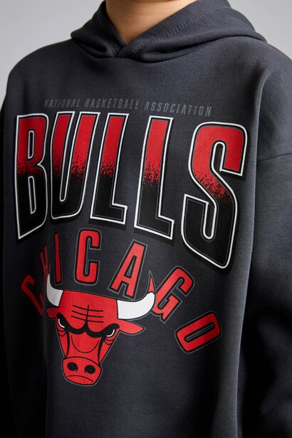 NBA Chicago Bulls Kapüşonlu Sweatshirt Erkek Çocuk