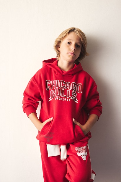 Regular Fit Chicago Bulls Licensed Hooded Sweatshirt