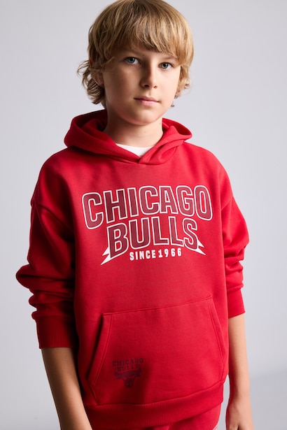 NBA Baskılı Kapüşonlu Sweatshirt Erkek Çocuk