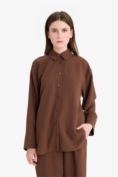 Relax Fit Gofre Textured Shirt Trousers 2 Piece Set