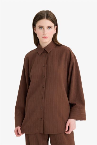 Relax Fit Gofre Textured Shirt Trousers 2 Piece Set