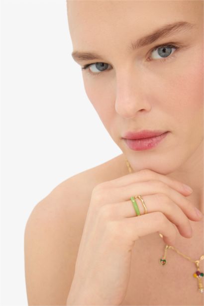 Lot de 2 Bagues en plaqué or 14K pour femme - Reis x DeFacto