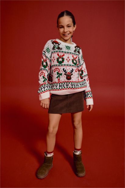 Pamuklu Fitilli Kadife Etek Kız Çocuk