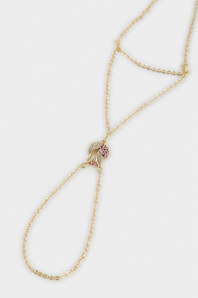 Reis x DeFacto Gold Plated Tulip Era Purple Stone Tulip Themed Gold Shahmaran