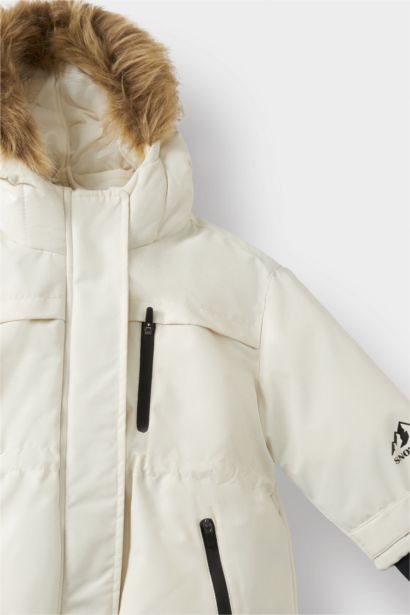 Baby Girl Hooded Puffer Jacket