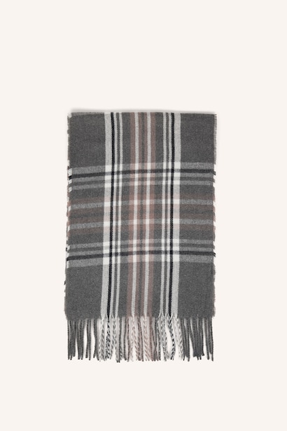 Man Plaid Scarf