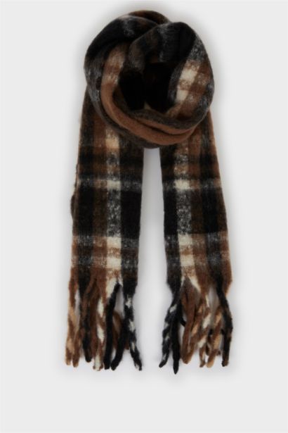 Boy Plaid Woven Scarf