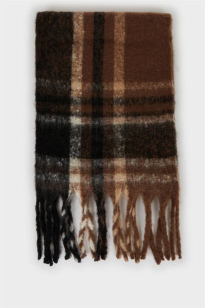 Boy Plaid Woven Scarf