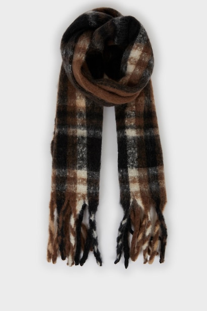 Boy Plaid Woven Scarf