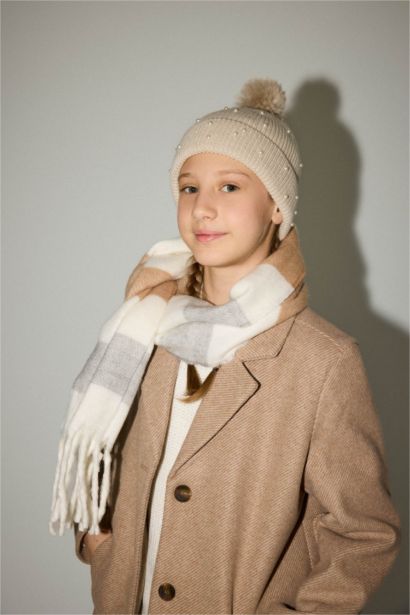 Girl Color Block Woven Scarf