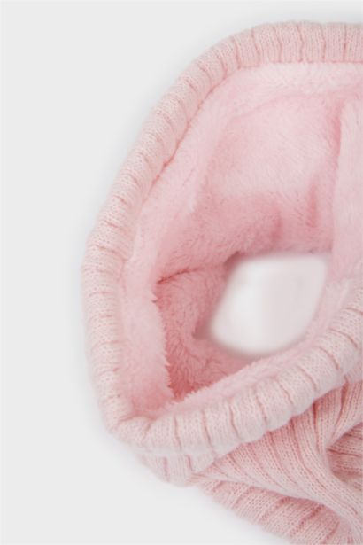 سكارف بناتي محبوك من صوف صناعي