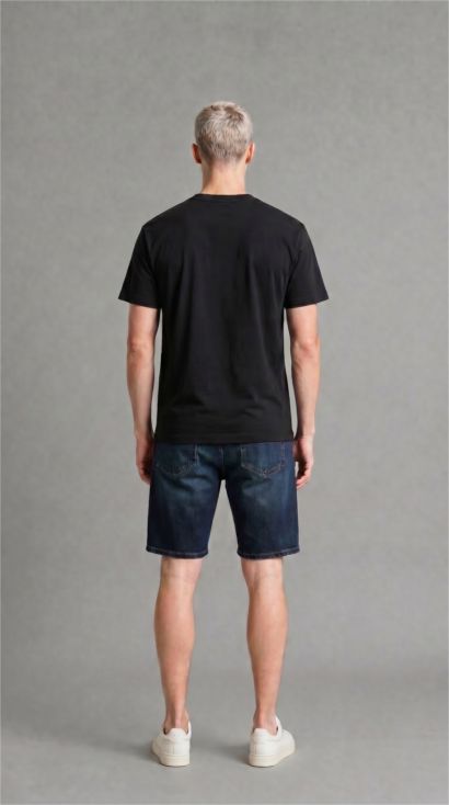 Slim Fit Denim Bermuda Shorts