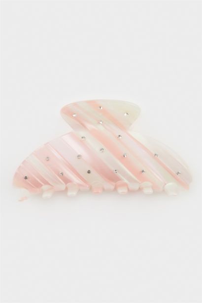 Pince à cheveux dorée effet nacré pour femme