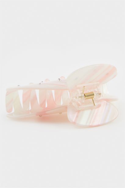 Pince à cheveux dorée effet nacré pour femme