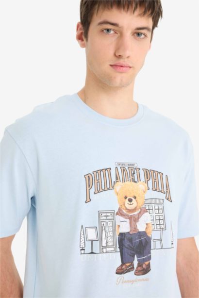 تيشيرت قطن نص ردن اوفر سايز بياخة مستديرة