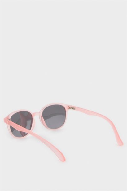 Yuvarlak Turuncu Plastik Çerçeve Siyah Cam Polarize Güneş Gözlüğü Kız Çocuk