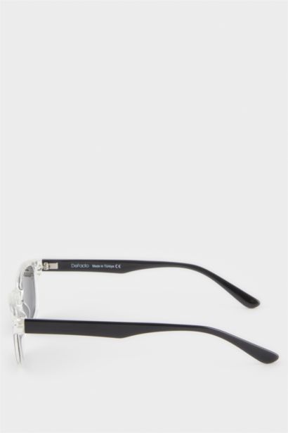 Yuvarlak Şeffaf Plastik Çerçeve Siyah Cam Polarize Güneş Gözlüğü Kız Çocuk