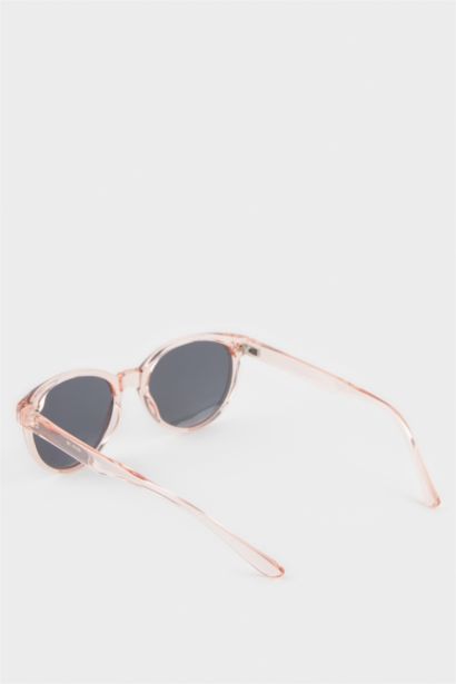 Yuvarlak Turuncu Plastik Çerçeve Siyah Cam Polarize Güneş Gözlüğü Kız Çocuk