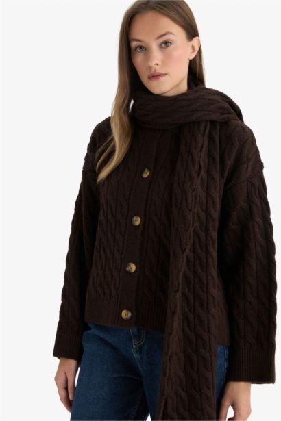 Relax Fit Crew Neck Knitwear Cardigan