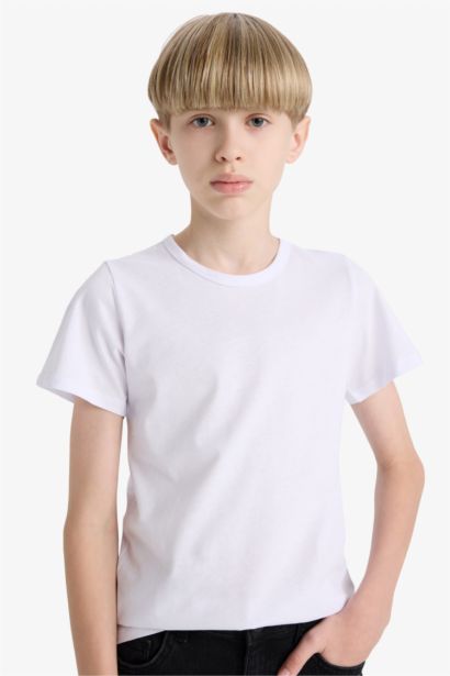 Boy Regular Fit Crew Neck Basic Blouse