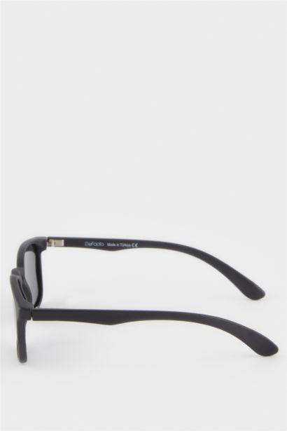 Yuvarlak Siyah Plastik Çerçeve Siyah Cam Polarize Güneş Gözlüğü Erkek Çocuk