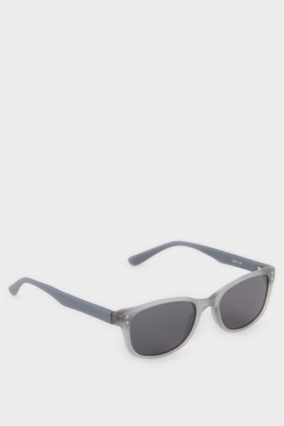 Yuvarlak Gri Plastik Çerçeve Siyah Cam Polarize Güneş Gözlüğü Erkek Çocuk