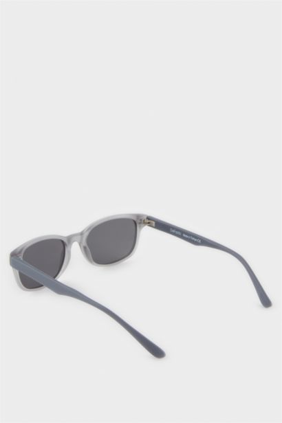 Yuvarlak Gri Plastik Çerçeve Siyah Cam Polarize Güneş Gözlüğü Erkek Çocuk