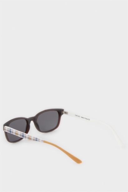 Yuvarlak Renkli Plastik Çerçeve Siyah Cam Polarize Güneş Gözlüğü Erkek Çocuk