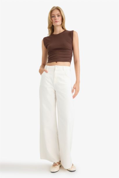 Slim Fit Ribana Crew Neck Tank Top