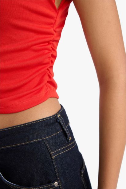 Slim Fit Ribana Crew Neck Tank Top