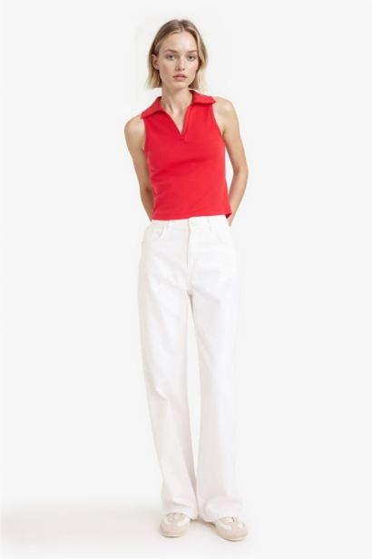 Slim Fit Ribbed Polo Shirt