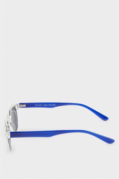 Yuvarlak Renkli Plastik Çerçeve Siyah Cam Polarize Güneş Gözlüğü Erkek Çocuk