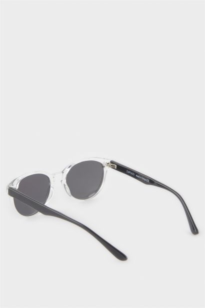 Yuvarlak Renkli Plastik Çerçeve Siyah Cam Polarize Güneş Gözlüğü Erkek Çocuk