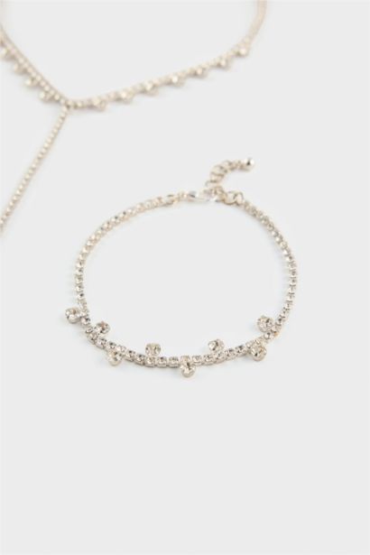 DCEY x DeFacto Kadın Taşlı Kolye Küpe Bileklik Seti