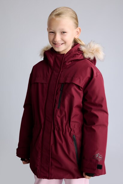 Girl Hooded Fleece Lined Coat