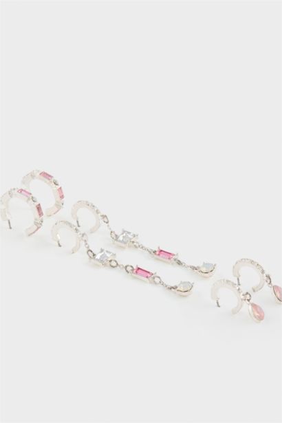 DCEY x DeFacto Kadın 3'lü Taşlı Küpe