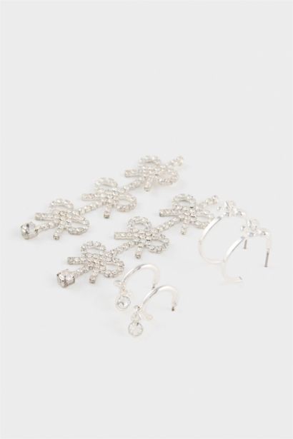 حلق حريمي بأحجار - 3 قطع