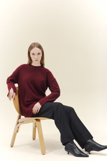 Loose Fit Knitwear Crew Neck Tunic