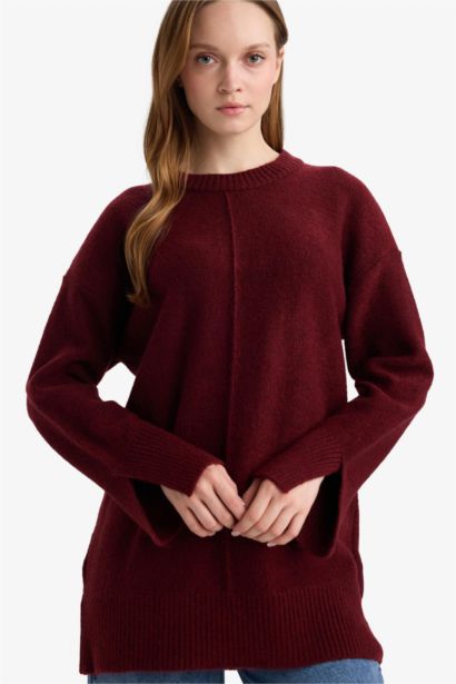 Loose Fit Knitwear Crew Neck Tunic