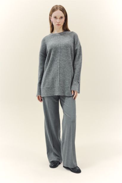 Loose Fit Knitwear Crew Neck Tunic