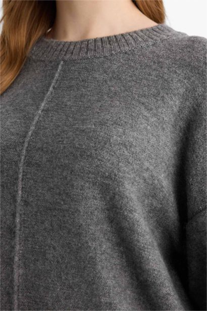 Loose Fit Knitwear Crew Neck Tunic