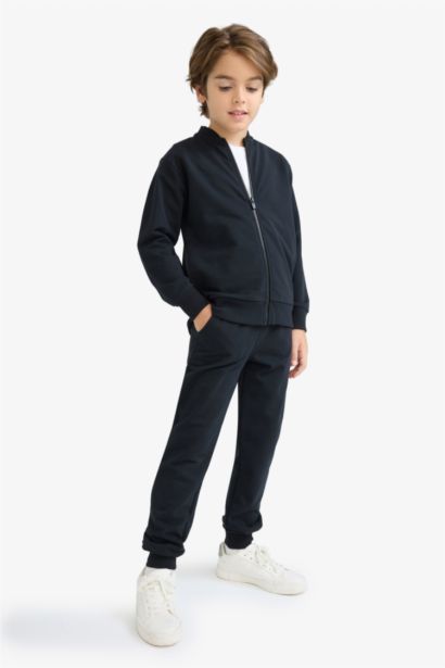 Kolej Yaka Fermuarlı Bomber Ceket Erkek Çocuk