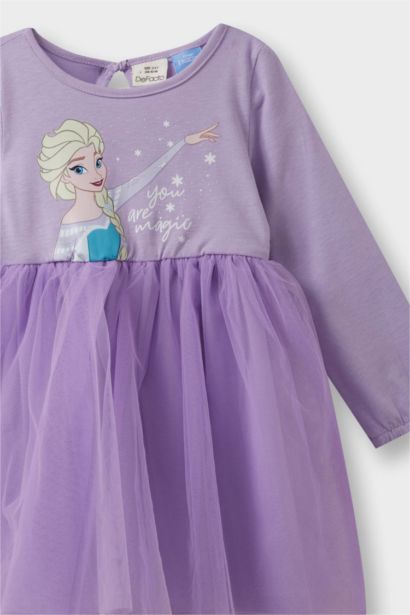 Robe en tulle Frozen à manches longues pour bébé fille